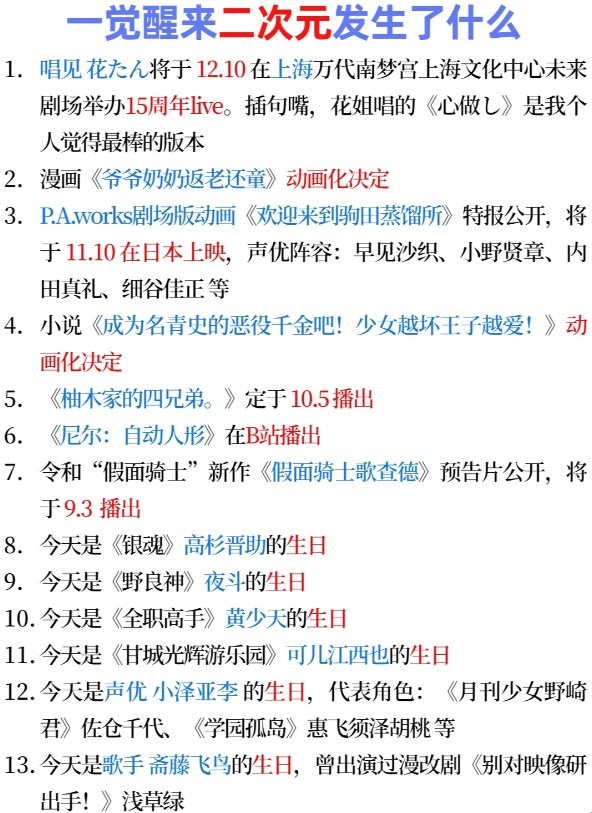 《二次元發生了什麽》2023.8.10