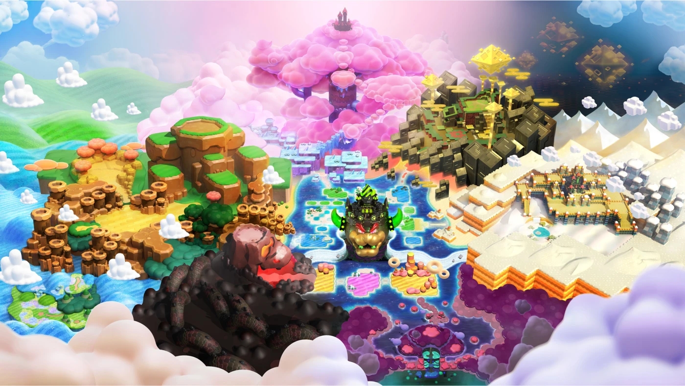 超級馬裏奧：驚奇遊戲地圖公布：7個區域各有不同