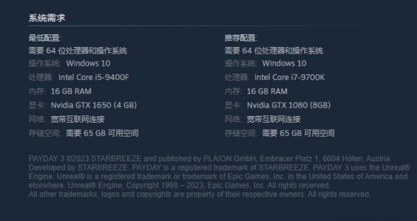 《收獲日3》配置要求
