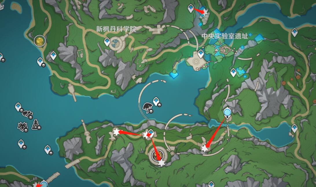 《原神》4.1六處密圖函位置