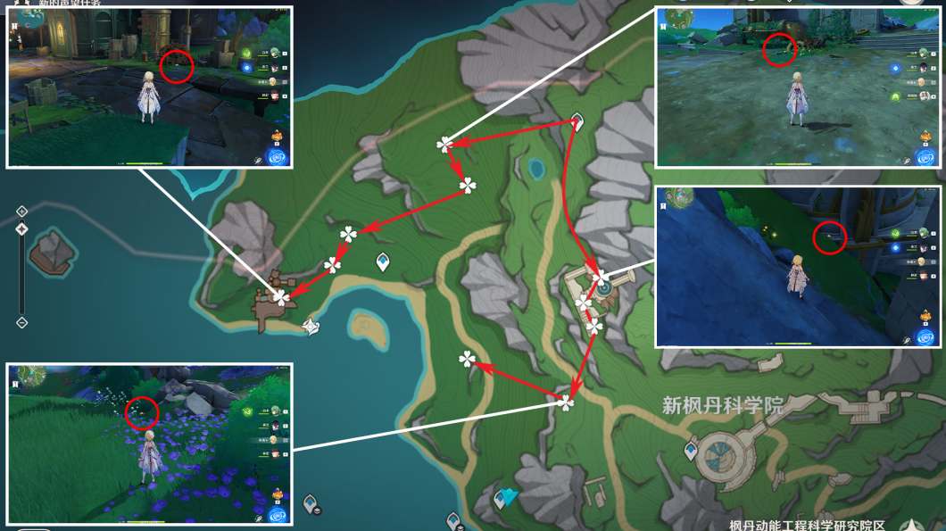 《原神》子探測單元采集路線圖分享