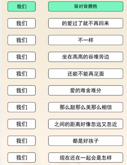文字來找茬我們連歌詞怎麽通關