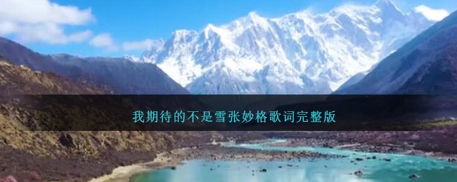 我期待的不是雪張妙格歌詞完整版