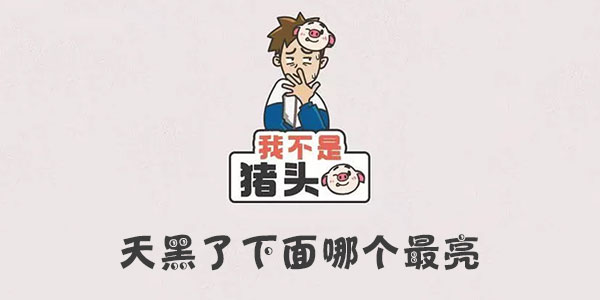 我不是豬頭天黑了下面哪個最亮一覽