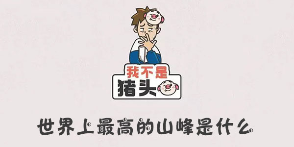 我不是豬頭世界上最高的山峰是什麽詳情