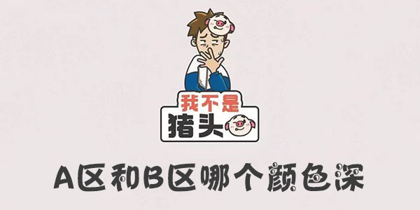 我不是豬頭A區和B區哪個顔色深詳情