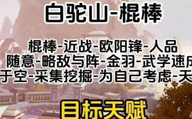 射雕全門派職業天賦怎麽選擇