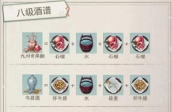 江湖悠悠釀酒配方有哪些