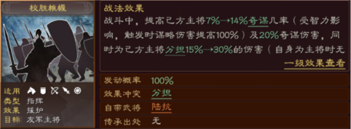 三國志戰略版陸抗有用嗎