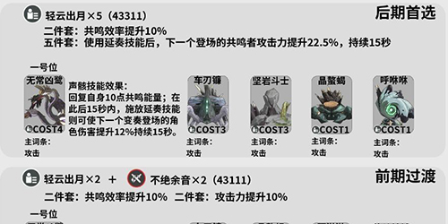 鳴潮鑒心聲骸怎麽搭配