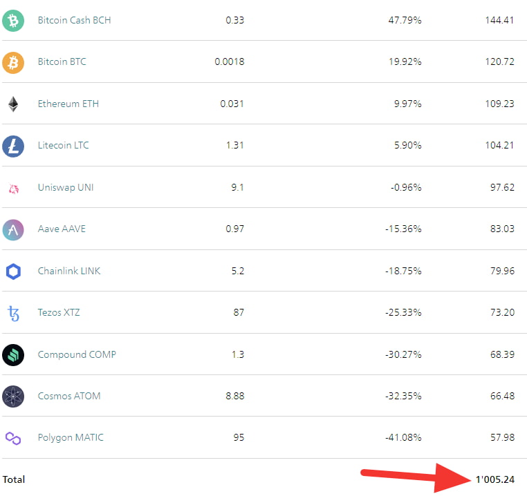 Bitcoin investor builds $1,100 diversified crypto portfolio with surprising results